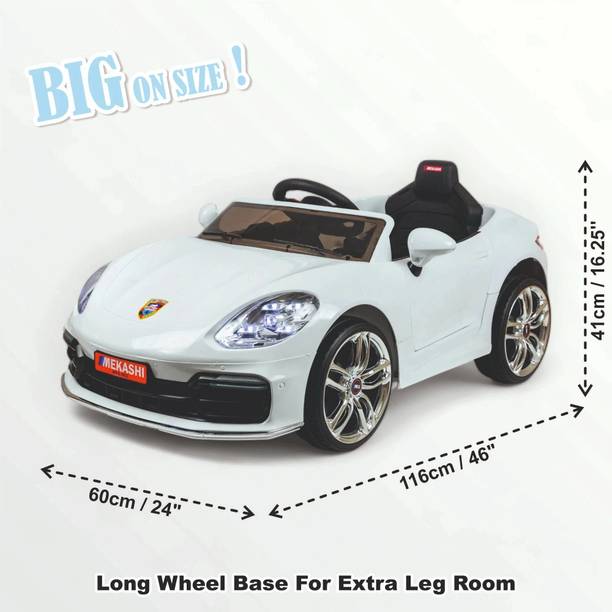 Mekashi Rechargeable Electric Car with Music, LED Lights Car Battery Operated Ride On