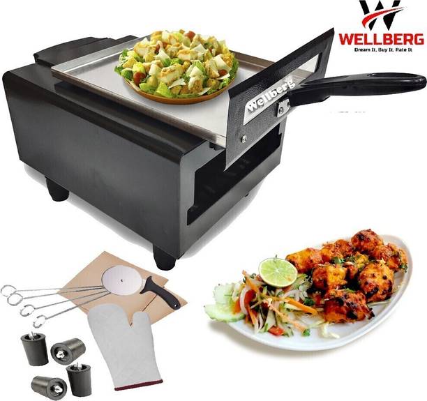 WELLBERG Smart Looking 10-Inch Mini Combo � Multi-Purpose Cooking for Home Kitchen Use Electric Tandoor