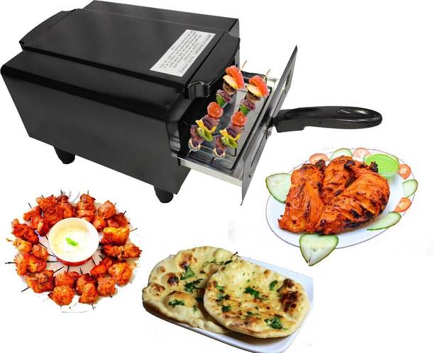 SUNBERG Mini 10-inch 1500W Smart Pizza Oven with Grill for Naan & Roti (All Accessories) Electric Tandoor