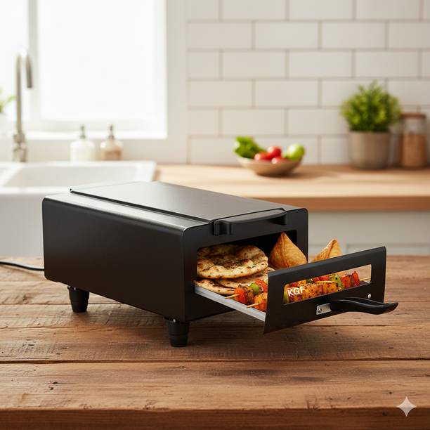 KGF Home 14 Inch 2000W Grill Oven for Indoor Roasting, Grilling, and Baking Needs Electric Tandoor