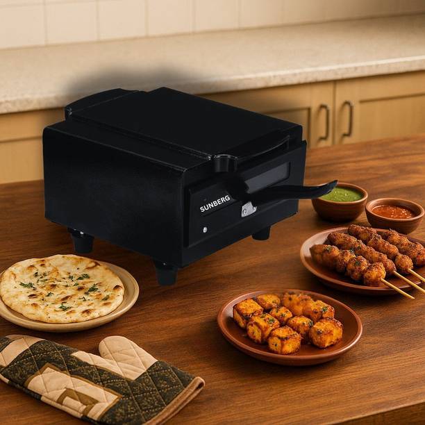 SUNBERG Portable 1500W Electric Tandoor for Home Cooking, Grilling, Baking, and Roasting Electric Tandoor