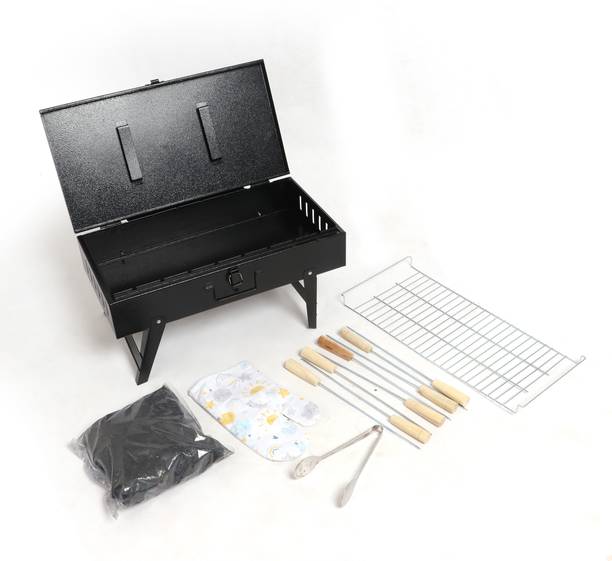 BRIGHTBERG Big Charcoal Grill Barbeque with Tong,8 Skewers,1Grill,1barbeque grill grilling Electric Tandoor