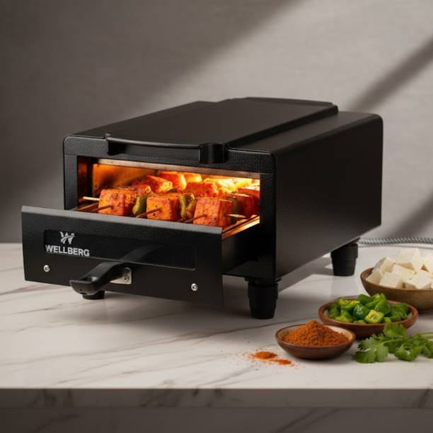 WELLBERG 14-Inch Pizza Oven for Baking, Healthy Roasting, Grilling, and Tandoori Cooking Electric Tandoor