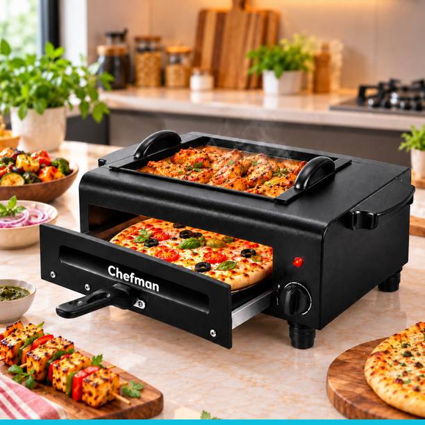 Chefman 3-in-1 Electric Tandoor Oven 2200W 16 Inch for Pizza Naan Tikka & BBQ Grill Electric Tandoor