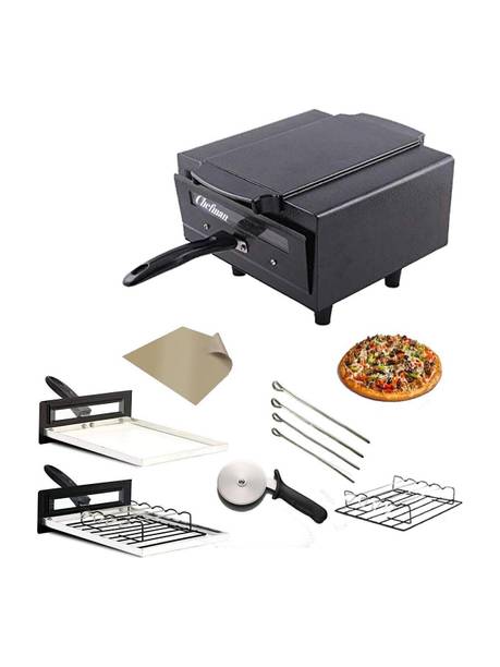 Chefman Mini 10-inch 1500W Smart Pizza Oven with Grill for Naan & Roti (All Accessories) Electric Tandoor
