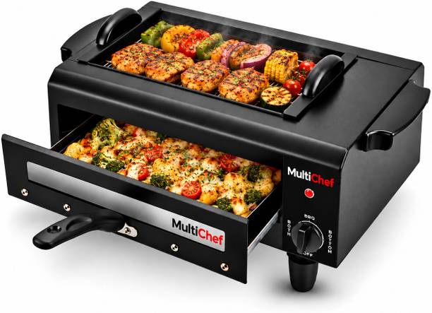 MultiChef 3-in-1 Electric Tandoor Oven 2200W for Pizza Naan Paneer Tikka & BBQ Grill Electric Tandoor