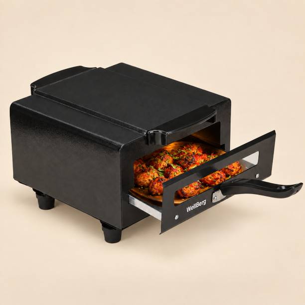 WELLBERG Mini 10-Inch Combo Grill�Micro Pizza Maker and Multi-Purpose Naan, Tandoori Oven Electric Tandoor