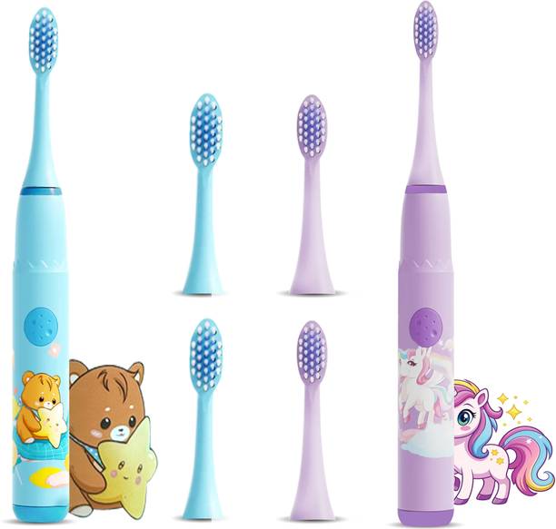 US1984 Rechargeable Sonic Smart Kids Toothbrush 4 Modes 3 Brush Heads 30 Days backup Electric Toothbrush