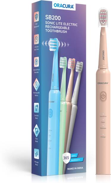 ORACURA SB200 Sonic Lite Electric Rechargeable Toothbrush With 36,000 Strokes/minute Electric Toothbrush