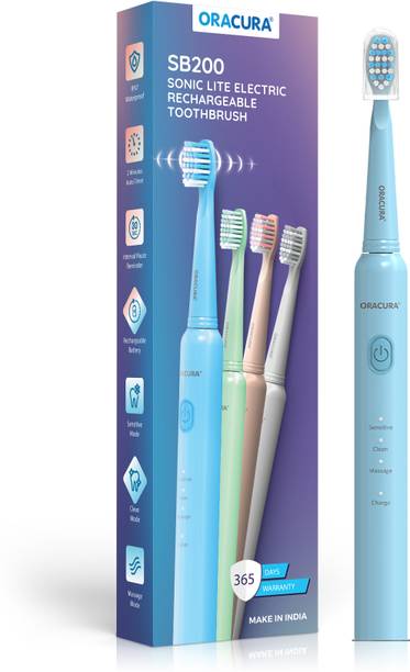 ORACURA SB200 Sonic Lite Electric Rechargeable Toothbrush With 36,000 Strokes/minute . Electric Toothbrush