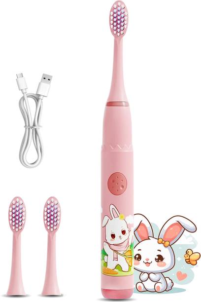 US1984 Rechargeable Sonic Smart Kids Toothbrush 4 Modes 3 Brush Heads 30 Days backup Electric Toothbrush