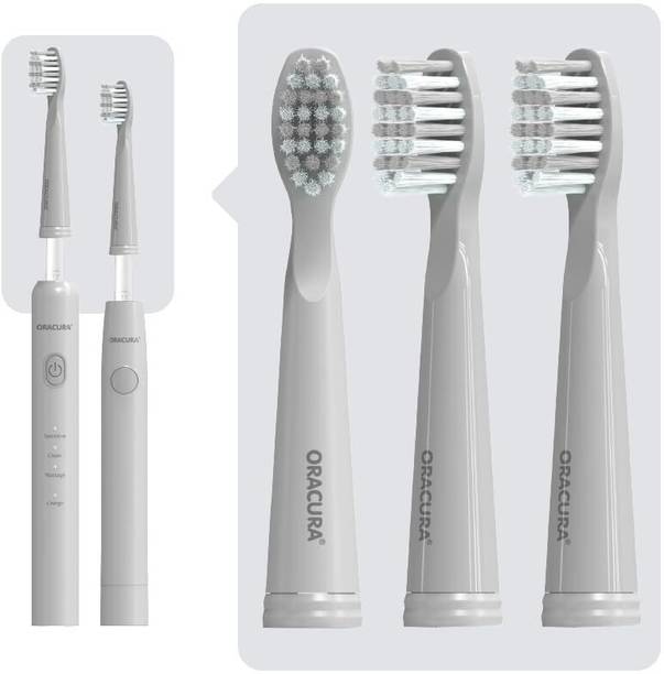 ORACURA Sonic Electric Toothbrush Heads For SB100 and SB200 (Pack of 3) Electric Toothbrush