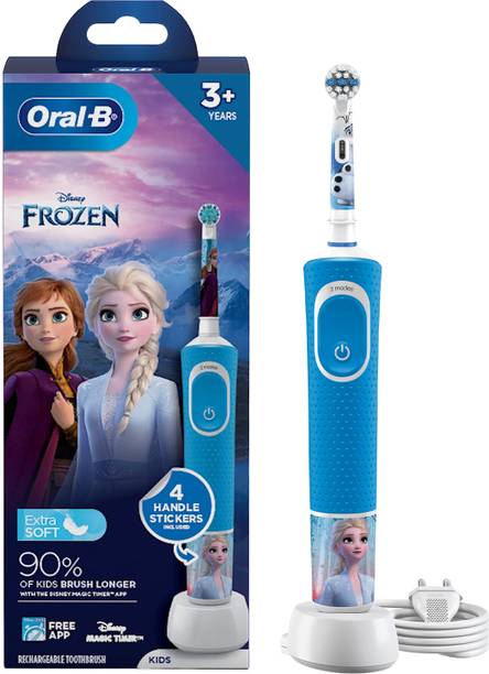 Oral-B Kids Frozen, 2 Fun Modes, 2 Min Timer,Rechargeable Electric Toothbrush