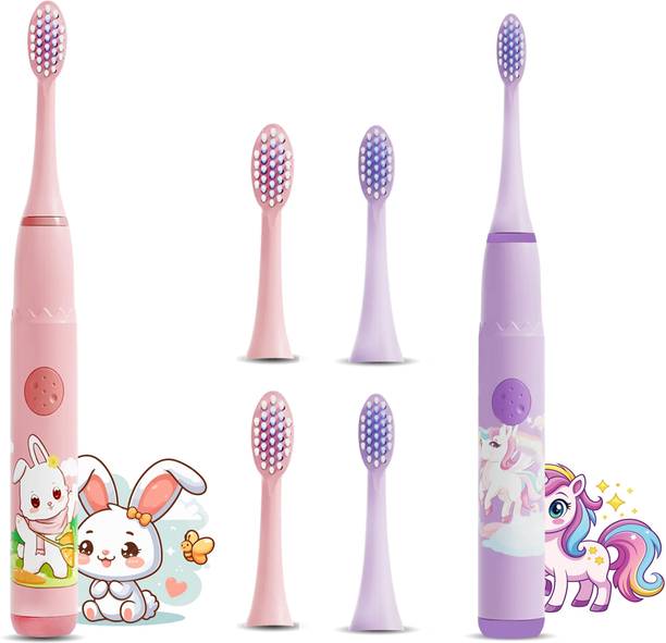 US1984 Rechargeable Sonic Smart Kids Toothbrush 4 Modes 3 Brush Heads 30 Days backup Electric Toothbrush
