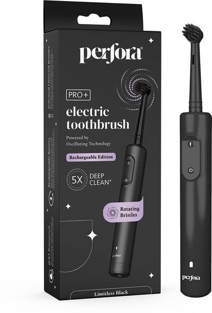 Perfora PRO+ Oscillating Electric Tooth Brush|1 Mode, 8800 RPM Rotation|2-Min Auto Timer Electric Toothbrush