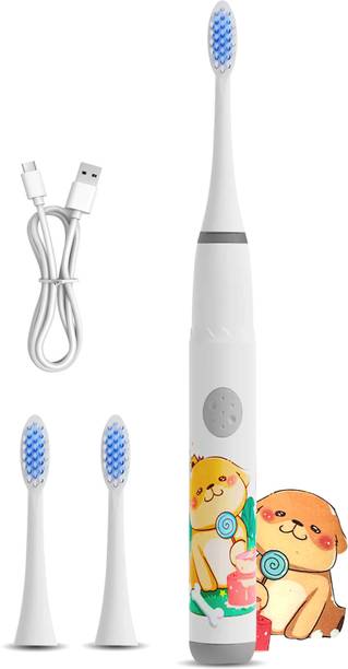 US1984 Rechargeable Sonic Smart Kids Toothbrush 4 Modes 3 Brush Heads 30 Days backup Electric Toothbrush