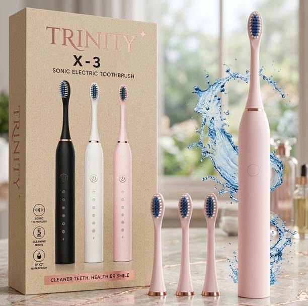 Trinity Electric Toothbrush | Rechargeable Toothbrush with Sonic Vibration for Oral Care Electric Toothbrush