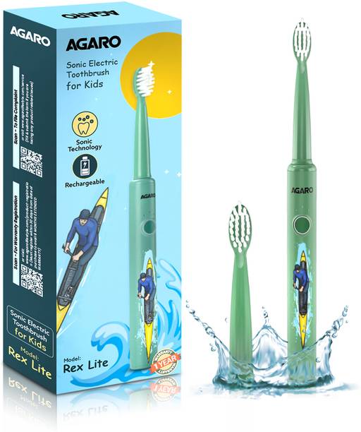 AGARO REX Lite Sonic Electric Kids Toothbrush with 3 Brushing Modes, 19000 Strokes p/m Electric Toothbrush
