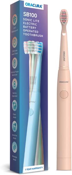 ORACURA SB100 Sonic Lite Electric Battery Operated Toothbrush With 36,000 Strokes/minute Electric Toothbrush