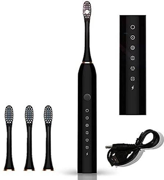 Shiarya Rechargeable ElectricToothbrush for Adults/Sonic Electric Brush -3 Brush Head Electric Toothbrush