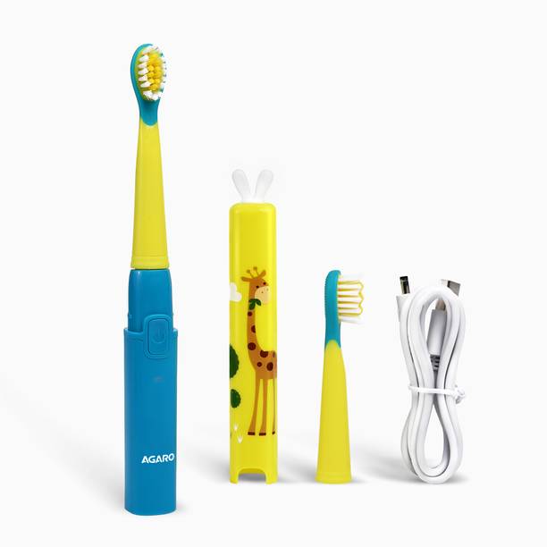 AGARO Rex Sonic 33463 REX Sonic Electric Kids Toothbrush with 3 Brushing Modes & Rechargeable Battery Electric Toothbrush