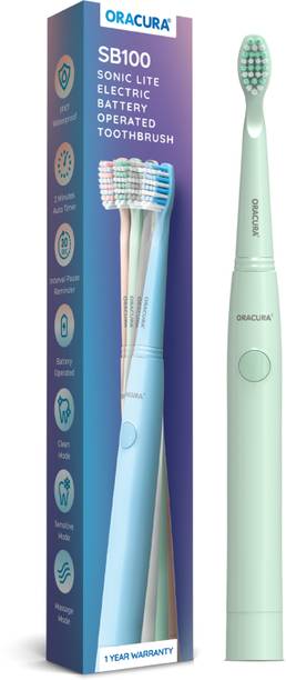 ORACURA SB100 Sonic Lite Electric Battery Operated Toothbrush With 36,000 Strokes/minute Electric Toothbrush