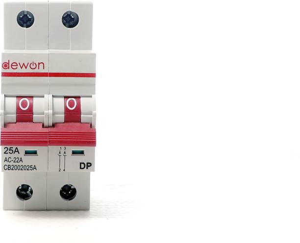 Dewon Electric 25A C-Type Double Pole Isolator Overlo...