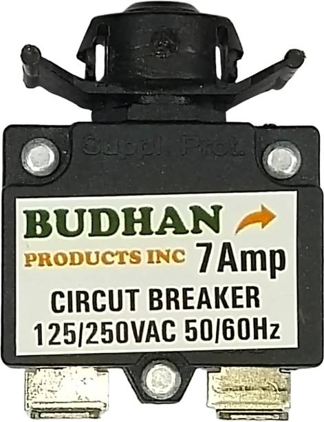BUDHAN PRODUCTS INC 7 Amps Circuit Breaker Pus to reset CB Mount 7 Amps Circuit Breaker - 7 Amps Circuit Breaker 7A MCB PCB Mount Push to reset MCB