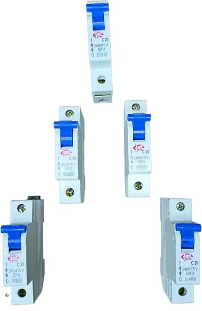 rc electric india 20A maintenance circuit breakers Full tripping MCB (pack of 5) MCB