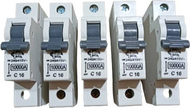 rc electric india 16A Miniature circuit breakers (pack of 5) 16A Miniature circuit breakers MCB (pack of 5) MCB