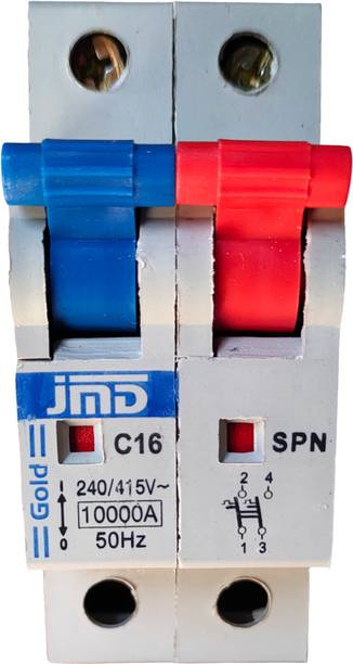 jmD Gold 16/Amp C Curve 415-V/ 10000A/ 50-HZ Single Pole ISI Mark SPN MCB