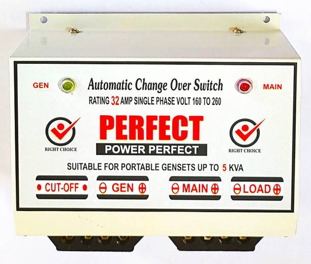 Savy 32 Amp Perfect Automatic ChangeOver Switch 220V AC S Phase for Gensets, D.G Sets Perfect CO 32 A-02 MCB