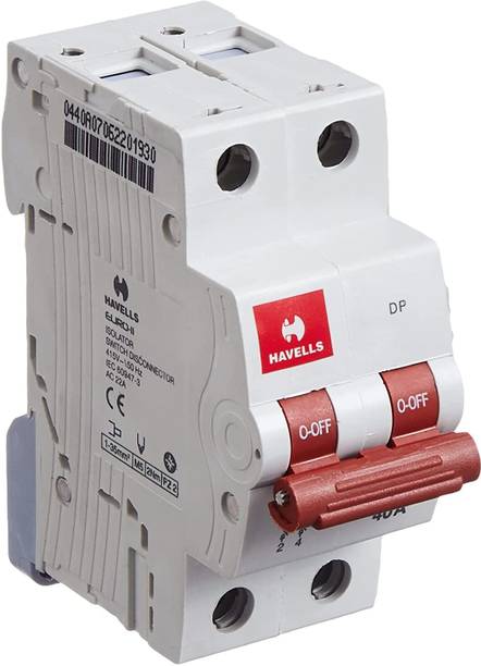 HAVELLS PVC Plasti40A DP Switch Disconnector Euro 2 DHMGIDPX040 MCB