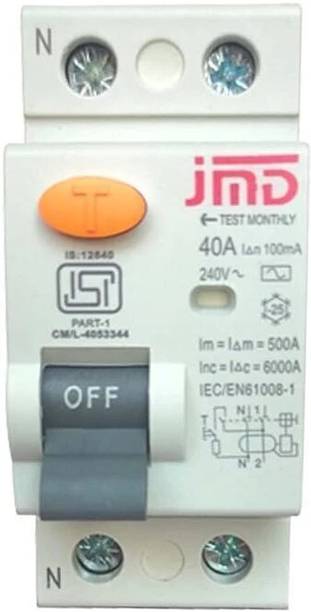 jmD Gold Rccb Double Pole 40 AMP/100MA 240 V Residual Current Circuit Breaker ISI Mark RCB001 MCB