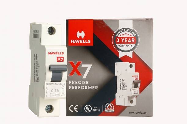 HAVELLS Single Pole MCB 16A 3Year warranty X7 C16 MCB