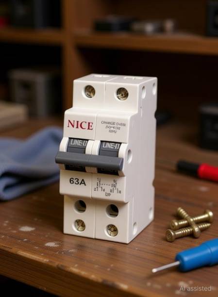 SM ENTERPRISESS 63A Dual Pole Change Over Switch | Series MCB for Home, Office, Factory - NO47 63A Dual Pole Change Over Switch | Series MCB for Home, Office, Factory - NO47 MCB