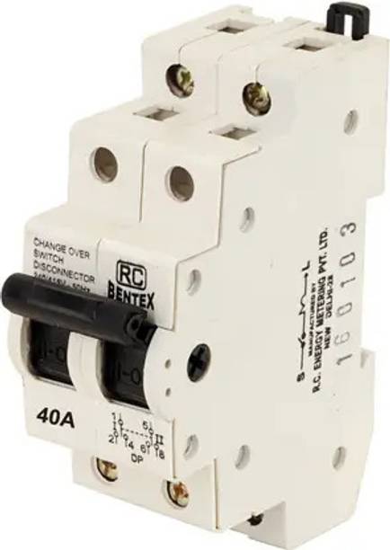 RC BENTEX Double Pole Changeover 40A Pack of 1 BENTEX Double Pole Changeover 40A MCB
