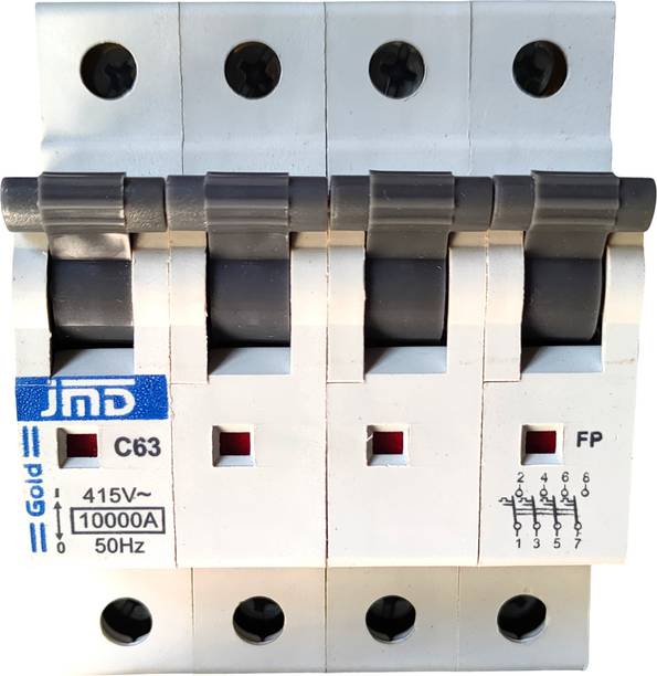 jmD Gold Four Pole 63A/50Hz C-Curve (Breaking Capacity 10K/A) Miniature Circuit Breaker 4-Pole MCB