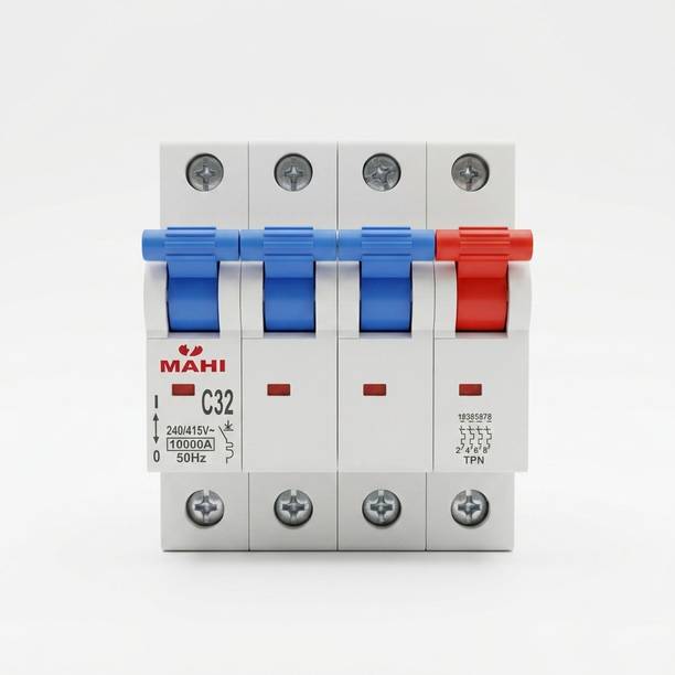 Jobber FP 32A Four Pole MCB C Curve 10kA 240/415V Circuit Breaker FP 32Amp MCB-1 MCB