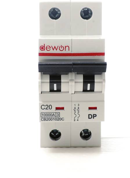 Dewon Electric 20A C Type DP MCB 10kA 20A MCB