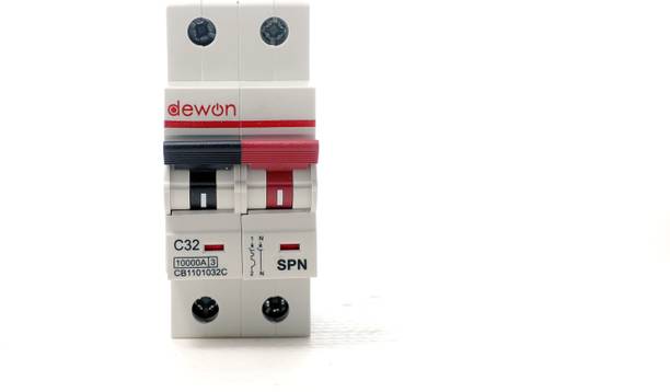 Dewon Electric 32A Single Pole Neutral MCB |10KA | Overload & Short Circuit Protection 32A MCB