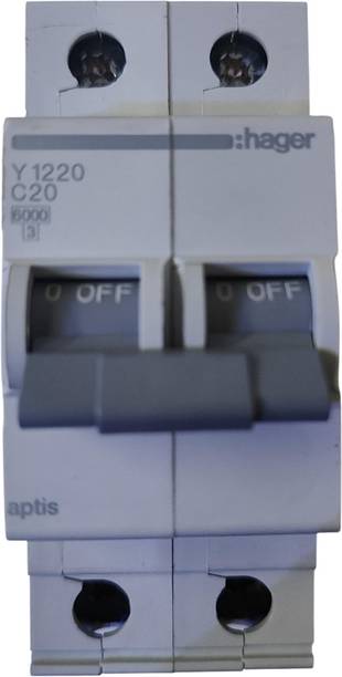 Hager Double Pole MCB 20A Y1220 MCB