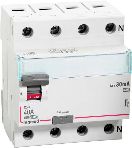 Legrand 411877 - 40A FP 30mA AC:415V DX3 RCCBs 411877 MCB