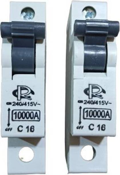 rc electric india 16A Miniature circuit breakers (pack of 2) 16A Miniature circuit breakers (pack of 2) MCB