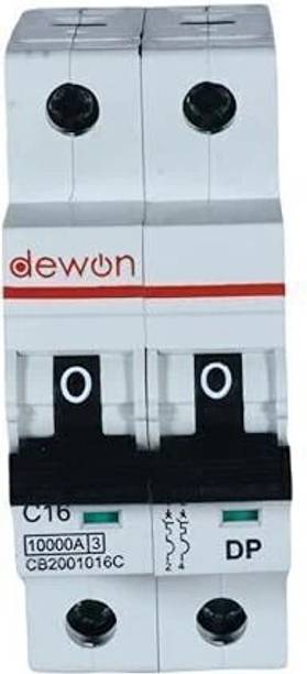 Dewon Electric 16A C TypeDP MCB 10kA 16A MCB