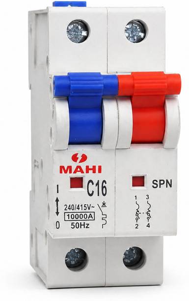 Jobber Double Pole 16A C Curve MCB 240V 10kA Miniature Circuit Breaker for Home DB DP 16Amp MCB MCB