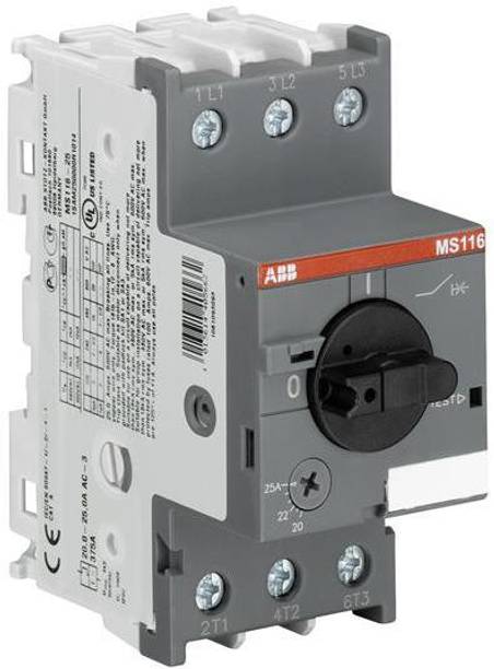 ABB MS116-25 MPCBs Manual Motor Starter-, 1SAM250000R1014 MCB
