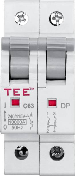 The Elite Electrotek Double Pole MCB Circuit Breaker,240V AC,Overload Protection, Home and Industrial MCB DOUBLE POLE 63 AMP MCB