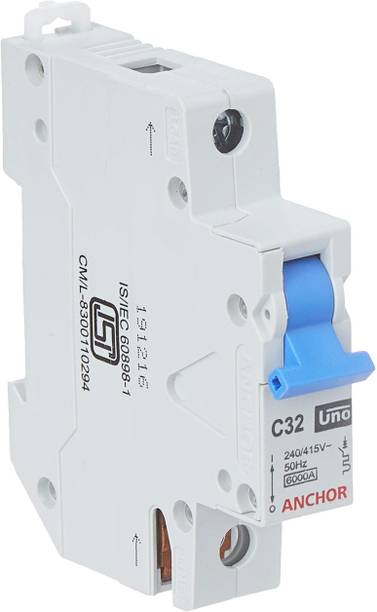 ANCHOR UNO 32A SP "C" (6kA) MCB (99006), Pack of 2, MCB