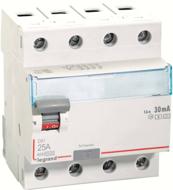 Legrand 411896 - 25A FOUR POLE 30mA 415V AC HPI DX3 RCCB 411896 MCB